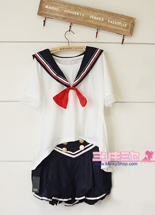 Sweet Schoolgirl Sailor Outfit